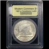 Image 2 : 1987-p Constitution Bicentennial Modern Commem Dollar $1 Graded Gem+++++ Unc BY USCG