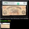 Image 1 : 1862 $1 Treasury Note Richmond, VA Fr-VACR18 Graded f12 By PMG