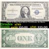 1935G $1 Blue Seal Silver Certificate No Motto Grades xf+