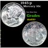 Image 1 : 1945-p Mercury Dime 10c Grades Choice+ Unc