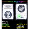 Image 1 : Proof ***Auction Highlight*** NGC 1993-p Silver Eagle Dollar $1 Graded pr69 dcam By NGC (fc)