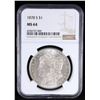 Image 2 : NGC 1878-s Morgan Dollar $1 Graded ms64 By NGC