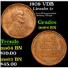 Image 1 : 1909 VDB Lincoln Cent 1c Grades Choice Unc BN