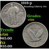Image 1 : 1918-p Standing Liberty Quarter 25c Grades vf, very fine