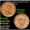 Image 1 : 1864 Union For Ever Civil War Token 1c Grades Choice Unc BN
