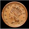 Image 2 : 1864 Union For Ever Civil War Token 1c Grades Choice Unc BN