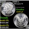 Image 1 : 1880-s Morgan Dollar $1 Grades GEM Unc PL