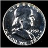 Image 2 : Proof 1957 Franklin Half Dollar 50c Grades GEM+ Proof