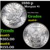 Image 1 : 1886-p Morgan Dollar $1 Grades Choice+ Unc