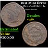 Image 1 : 1841 Braided Hair Large Cent Mint Error 1c Grades vg+
