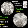 Image 1 : NGC 1890-s Morgan Dollar $1 Graded ms62 By NGC