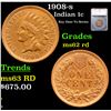 Image 1 : 1908-s Indian Cent 1c Graded ms62 rd By SEGS
