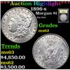 Image 1 : ***Auction Highlight*** 1896-s Morgan Dollar $1 Graded Select Unc By USCG (fc)