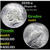 Image 1 : 1928-s Peace Dollar $1 Grades Select Unc
