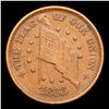 Image 2 : 1863 The Flag Civil War Token 1c Grades vf++