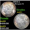 Image 1 : 1904-o Morgan Dollar $1 Grades GEM+ Unc