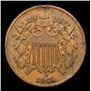 Image 2 : 1864 Large Motto Two Cent Piece 2c Grades Select AU