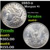 Image 1 : 1883-o Morgan Dollar $1 Grades Choice+ Unc