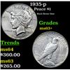 Image 1 : 1935-p Peace Dollar $1 Grades Select+ Unc