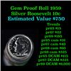 Image 1 : Full Roll of Silver Proof 1959 Roosevelt 10c, 50 Coins total.