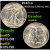 Image 1 : 1943-s Walking Liberty Half Dollar 50c Grades Choice+ Unc