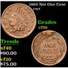 Image 1 : 1863 Not One Cent Civil War Token 1c Grades vf++