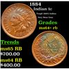 Image 1 : 1884 Indian Cent 1c Grades Choice+ Unc RB