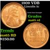 Image 1 : 1909 VDB Lincoln Cent 1c Grades GEM Unc RD