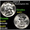Image 1 : 1953-d Washington Quarter 25c Grades GEM+ Unc