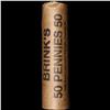 Image 4 : Mixed small cents 1c orig shotgun roll, 1917-d Wheat Cent, 1896 Indian Cent other end, brinks Wrappe