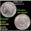 Image 1 : 1883 n/c Liberty Nickel 5c Grades Unc Details