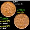 Image 1 : 1907 Indian Cent 1c Grades Choice Unc BN