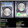Image 1 : PCGS 1923-p Peace Dollar $1 Graded ms65 By PCGS