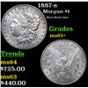 Image 1 : 1887-s Morgan Dollar $1 Grades Select+ Unc