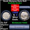 Image 1 : Buffalo Nickel Shotgun Roll in Old Bank Style 'Bell Telephone'  Wrapper 1925 & D Mint Ends