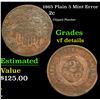 Image 1 : 1865 Plain 5 Two Cent Piece Mint Error 2c Grades vf details