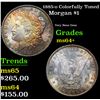 Image 1 : 1885-o Morgan Dollar Colorfully Toned $1 Grades Choice+ Unc