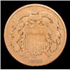 Image 2 : 1865 Plain 5 Two Cent Piece 2c Grades f+