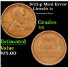 Image 1 : 1923-p Lincoln Cent Mint Error 1c Grades f+