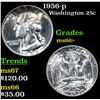Image 1 : 1956-p Washington Quarter 25c Grades GEM++ Unc