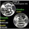 Image 1 : 1948-p Washington Quarter 25c Grades GEM++ Unc