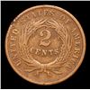 Image 3 : 1865 Plain 5 Two Cent Piece 2c Grades f+