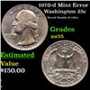 Image 1 : 1970-d Washington Quarter Mint Error 25c Grades Choice AU