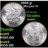 Image 1 : 1886-p Morgan Dollar $1 Grades Choice+ Unc