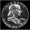 Image 2 : Proof 1956 Type 2 Franklin Half Dollar 50c Grades GEM+ Proof Cameo