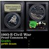 Image 1 : Proof 1995-S Civil War Modern Commem Dollar $1 Graded GEM++ Proof Deep Cameo By USCG