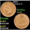 Image 1 : 1862 Indian Cent 1c Grades Select+ Unc