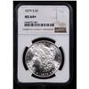 Image 2 : NGC 1879-s Morgan Dollar $1 Graded ms64+ By NGC