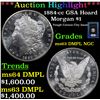Image 1 : ***Auction Highlight*** NGC 1884-cc Morgan Dollar GSA Hoard $1 Graded ms63 pl By NGC (fc)