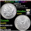 Image 1 : ***Auction Highlight*** 1893-o Morgan Dollar $1 Graded Select Unc By USCG (fc)